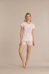 Pigiama donna manica corta pantaloncino 100% cotone – Noi di notte 9075