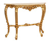 Biscottini CONSOLLE IN FINITURA FOGLIA ORO ANTICATO MADE IN ITALY dimensioni lunghezza