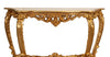 Biscottini CONSOLLE IN FINITURA FOGLIA ORO ANTICATO MADE IN ITALY dimensioni lunghezza