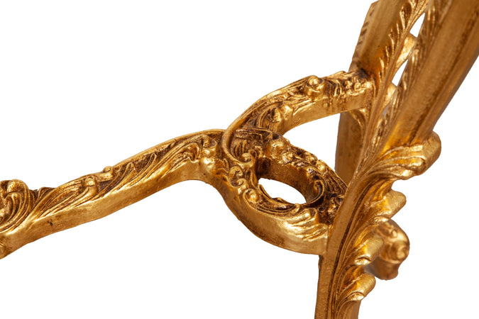 Biscottini Consolle Arredo Ingresso Biscottini Legno Foglia Oro Anticati 115x33x87 Italia