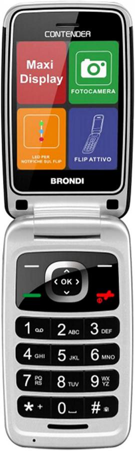 cellulare clamshell brondi dual sim nero