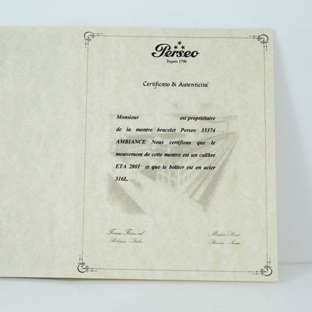 Orologio Perseo Ambiance carica manuale 35374