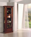MOBILI 2G - Vetrina classica 1 anta 1 cassetto in Legno tinta noce 60X40X184