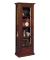 MOBILI 2G - Vetrina classica 1 anta 1 cassetto in Legno tinta noce 60X40X184
