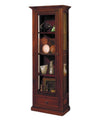 MOBILI 2G - Vetrina classica 1 anta 1 cassetto in Legno tinta noce 60X40X184