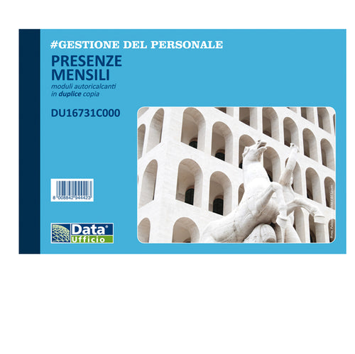 Blocco Presenze Mensili 25/25Copie Autor. 14,8X21,5Cm Du16731C000