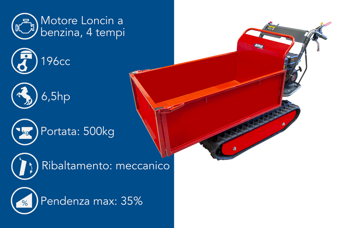 Motocarriola cingolata TAG500T