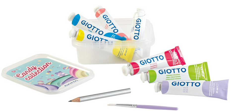 GIOTTO, 7 Tempere Candy Collection, Colori Pastello
