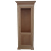MOBILI 2G - VETRINA CLASSICA 1 PORTA DX-SX IN LEGNO GREZZO L.86 P.51 H.215 (3127)