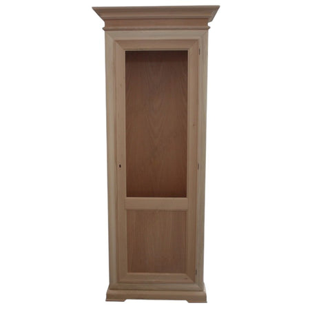 MOBILI 2G - VETRINA CLASSICA 1 PORTA DX-SX IN LEGNO GREZZO L.86 P.51 H.215 (3127)