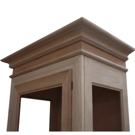 MOBILI 2G - VETRINA CLASSICA 1 PORTA DX-SX IN LEGNO GREZZO L.86 P.51 H.215 (3127)