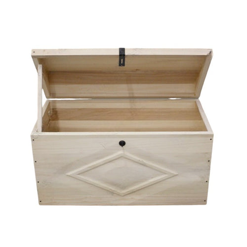 MOBILI 2G - CASSAPANCA BAULE IN LEGNO GREZZA L.94 P.47 H.60 (815)