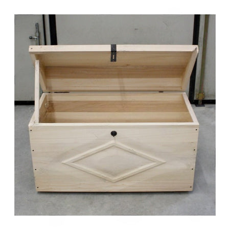 MOBILI 2G - CASSAPANCA BAULE IN LEGNO GREZZA L.94 P.47 H.60 (815)