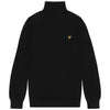 Lyle & Scott maglione collo alto nero in merino KN2103VC