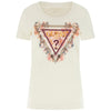 Guess t-shirt bianca TRIANGLE FLOWERS W5YI08J1314G011