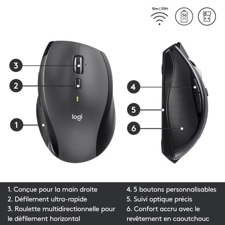 Mouse wireless LOGITECH M705 argento