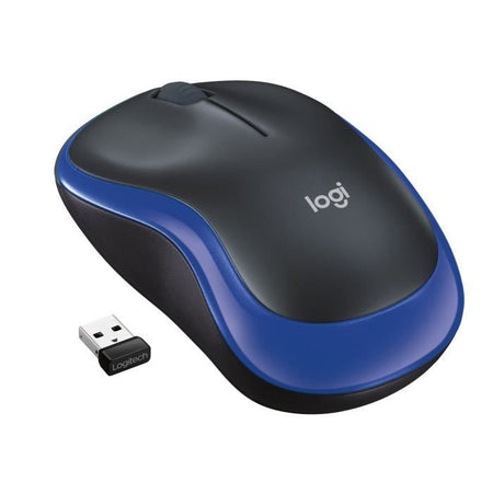 Mouse ottico wireless Logitech - M185 blu