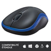 Mouse ottico wireless Logitech - M185 blu