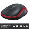 Mouse ottico senza fili Logitech - Rosso M185