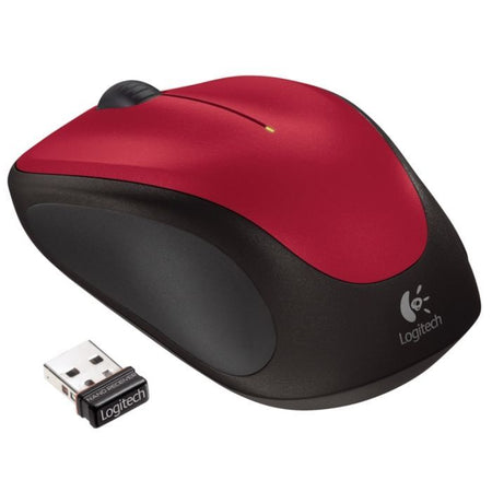 Mouse ottico senza fili Logitech - M235 rosso