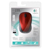 Mouse ottico senza fili Logitech - M235 rosso