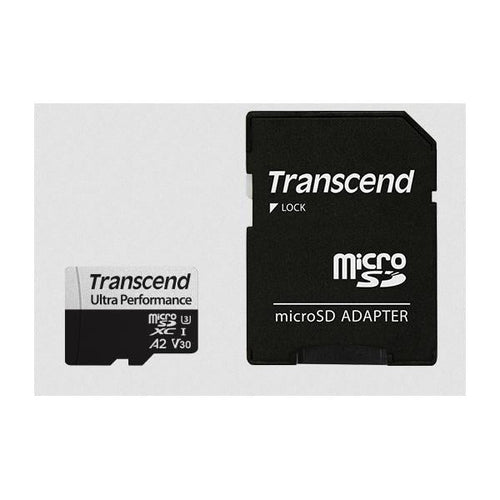 TRANSCEND MEMORY CARD 64GB microSD w/ adapter UHS-I U3 A2 Ultra Performance