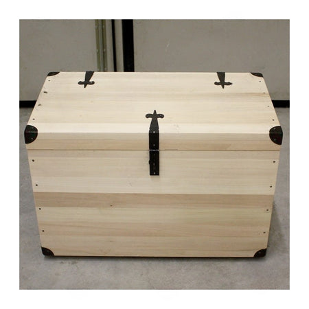 MOBILI 2G - CASSAPANCA BAULE IN LEGNO GREZZA L.80 P.45 H.50 (543)
