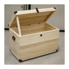 MOBILI 2G - CASSAPANCA BAULE IN LEGNO GREZZA L.80 P.45 H.50 (543)