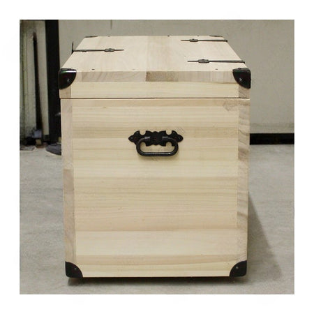 MOBILI 2G - CASSAPANCA BAULE IN LEGNO GREZZA L.80 P.45 H.50 (543)