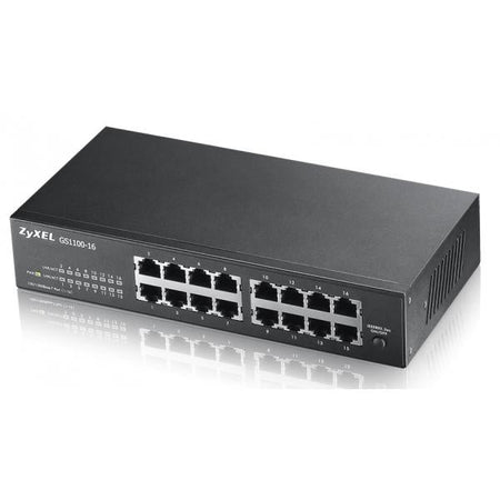 ZYXEL SWITCH UNMANAGED 16 PORTE GIGABIT, DESIGN SENZA VENTOLE, DESKTOP/RACK