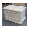 MOBILI 2G - CASSAPANCA ARTE POVERA CON RUOTE IN LEGNO GREZZA L.78 P.47 H.51 (2133)