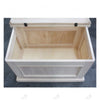 MOBILI 2G - CASSAPANCA ARTE POVERA CON RUOTE IN LEGNO GREZZA L.78 P.47 H.51 (2133)