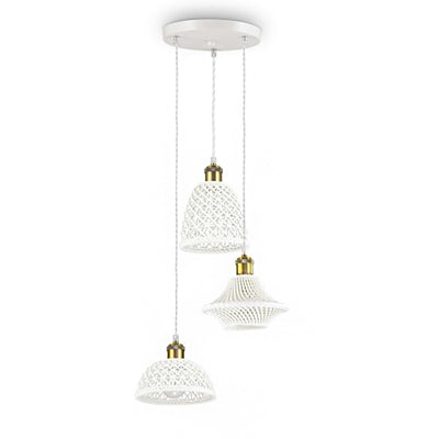Lampadario classico Idea lux LUGANO SP3 206875 E27 LED ceramica lampada soffitto