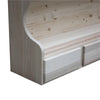 MOBILI 2G - Piattaia 4 cassetti con ripiani classica legno grezzo L.121 P.24 H.102 (517)