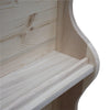MOBILI 2G - Piattaia 4 cassetti con ripiani classica legno grezzo L.121 P.24 H.102 (517)