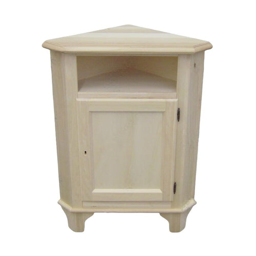 MOBILI 2G - Mobile angolare 1 porta classico legno grezzo L.51 P.51 H.97 (554)