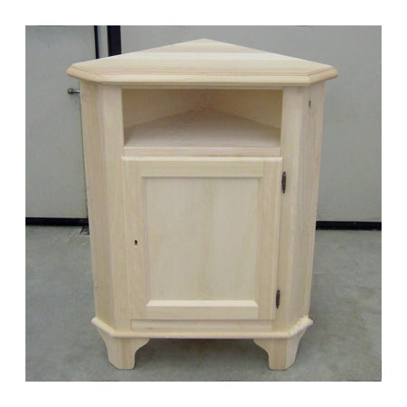 MOBILI 2G - Mobile angolare 1 porta classico legno grezzo L.51 P.51 H.97 (554)