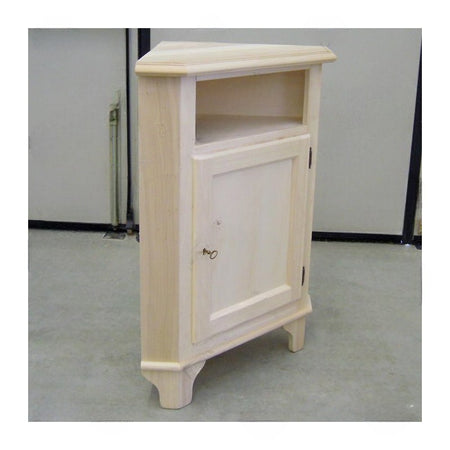 MOBILI 2G - Mobile angolare 1 porta classico legno grezzo L.51 P.51 H.97 (554)