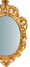 Biscottini Specchiera da parete in legno finitura foglia oro anticato L19xPR2xH30 cm Made in Italy