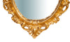 Biscottini Specchiera da parete in legno finitura foglia oro anticato L19xPR2xH30 cm Made in Italy