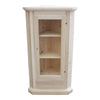 MOBILI 2G - Mobile angolare vetrina 1 porta classico legno grezzo L.50 P.50 H.130 (724)