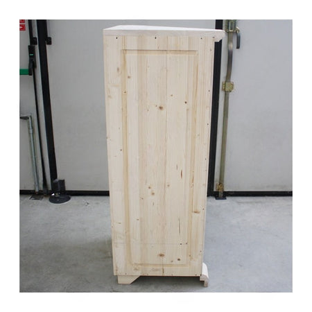 MOBILI 2G - Mobile angolare vetrina 1 porta classico legno grezzo L.50 P.50 H.130 (724)