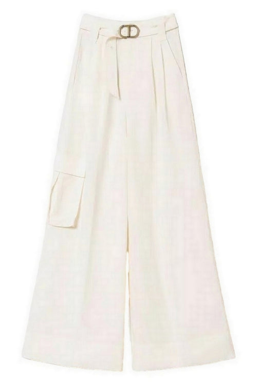 Twin-set Pantaloni Avorio da donna