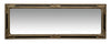 Biscottini Specchio Specchiera Impero da parete e appendere verticale/orizzontale L50xPR4xH140 cm finitura argento e nero anticato