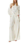 Twin-set Pantaloni Avorio da donna