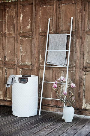 Scala decorativa in acciaio verniciato porta asciugamani da bagno h 154 cm