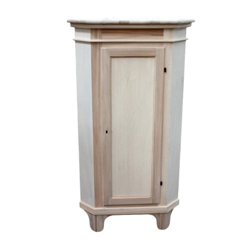 MOBILI 2G - Mobile angolare 1 porta classico legno grezzo L.52 P.52 H.138 (805)