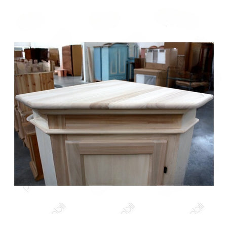 MOBILI 2G - Mobile angolare 1 porta classico legno grezzo L.52 P.52 H.138 (805)