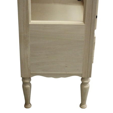 MOBILI 2G - Vetrina 2 porte 2 cassetti classica legno grezzo 102x42x191 (952)