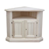 MOBILI 2G - PORTA TV ANGOLARE IN LEGNO CLASSICO 2 PORTE GREZZO L.73 X 73 H.86 (927)